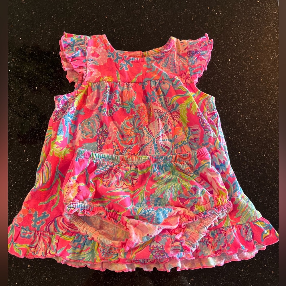 Lilly Pulitzer Baby Girl Dress with Bloomers 6-12 Months